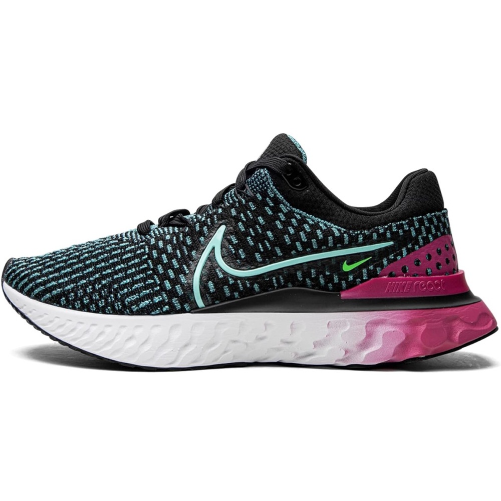 Nike React Infinity Run Flyknit 3 - Black/Turquoise/Pink - Women’s Size 8.5